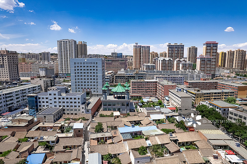 甘肃临夏回族自治州古河州城市风光图片素材