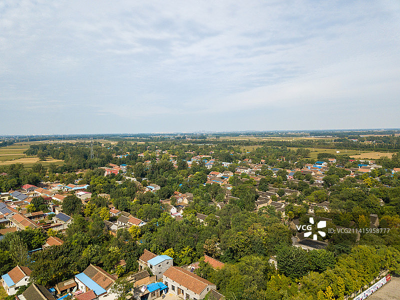 河南省濮阳单拐革命旧址乡村户外风光航拍图片素材