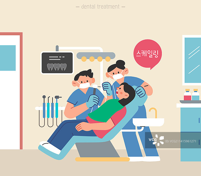 检查牙齿，牙齿健康，牙医，牙科，去除牙垢，护士，患者，牙科设备图片素材