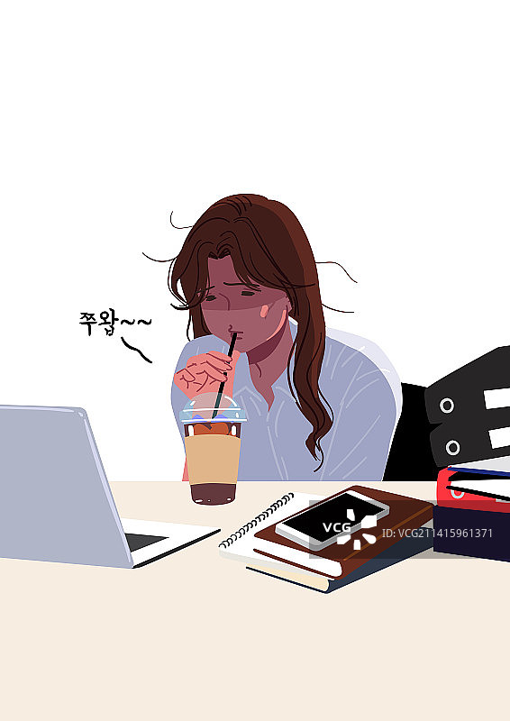 白色、疲劳、冰咖啡、依赖性、工作时间图片素材