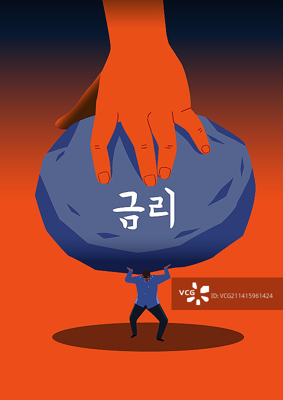 利率、经济、金融、石头、人手、砝码图片素材