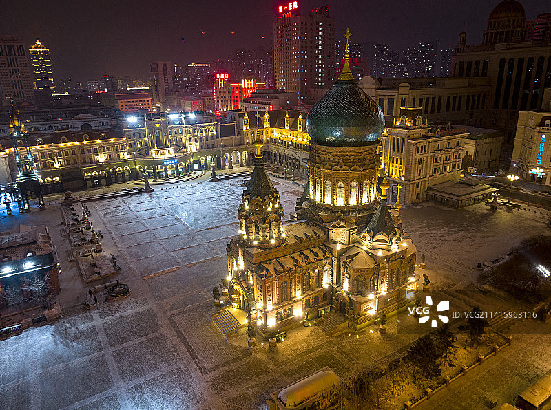 哈尔滨索菲亚大教堂图片素材