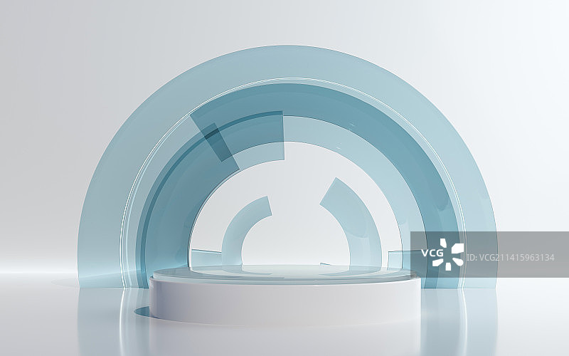 白色三维展示空间图片素材