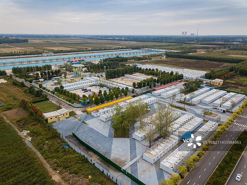 河南省濮阳市方舱医院航拍图片素材