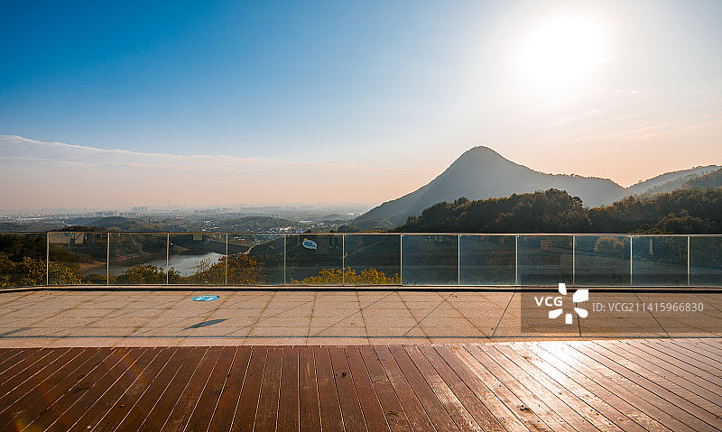 浙江金华北山爱的小镇大岭村民宿村乡村旅游高山村城市全景图片素材