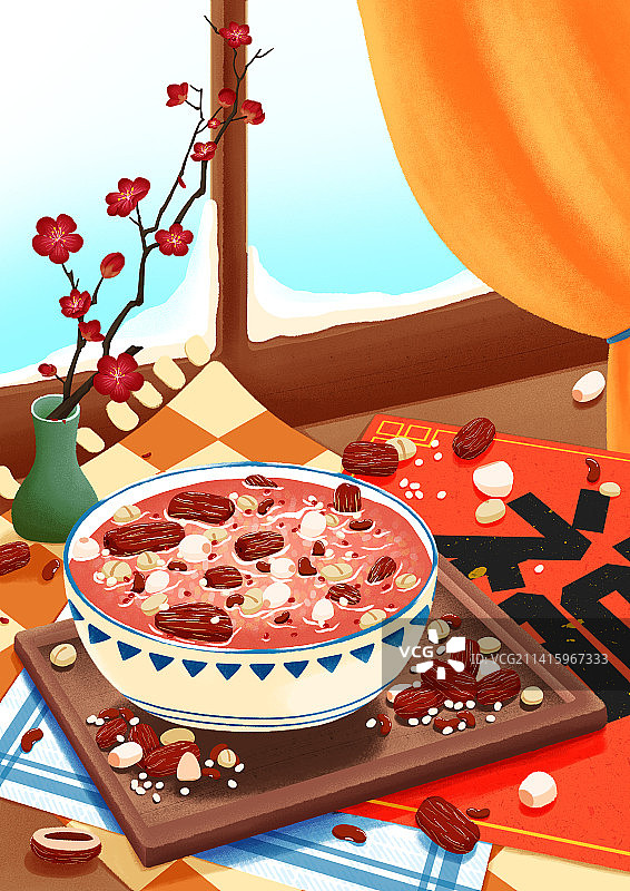 腊八节传统节日插画图片素材