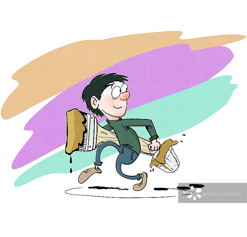 涂鸦的青少年人物插画图片素材