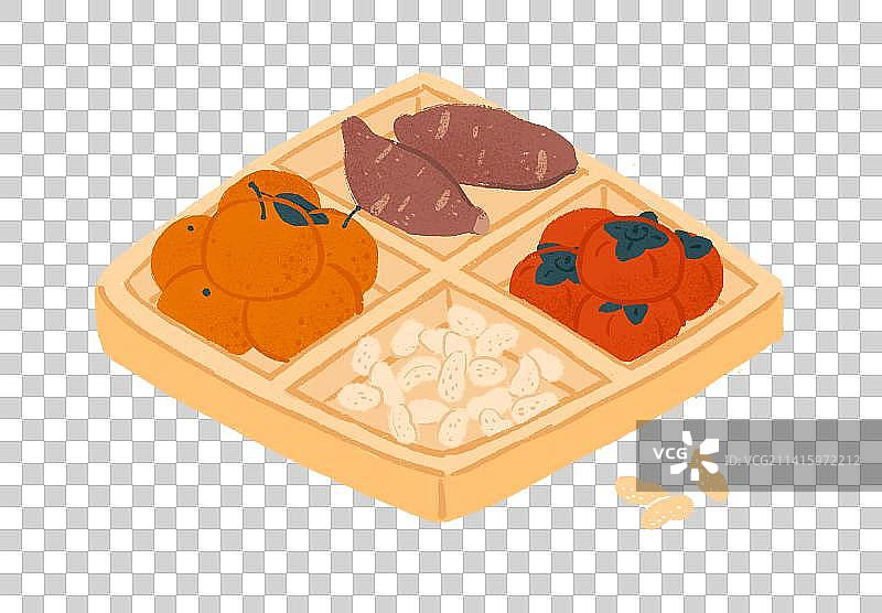 零食果盘水果美食小吃插画图片素材
