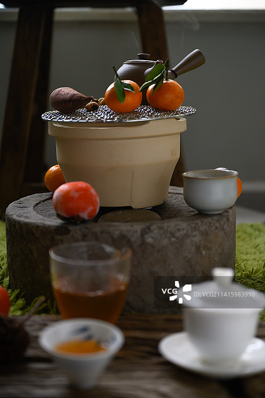 围炉煮茶图片素材