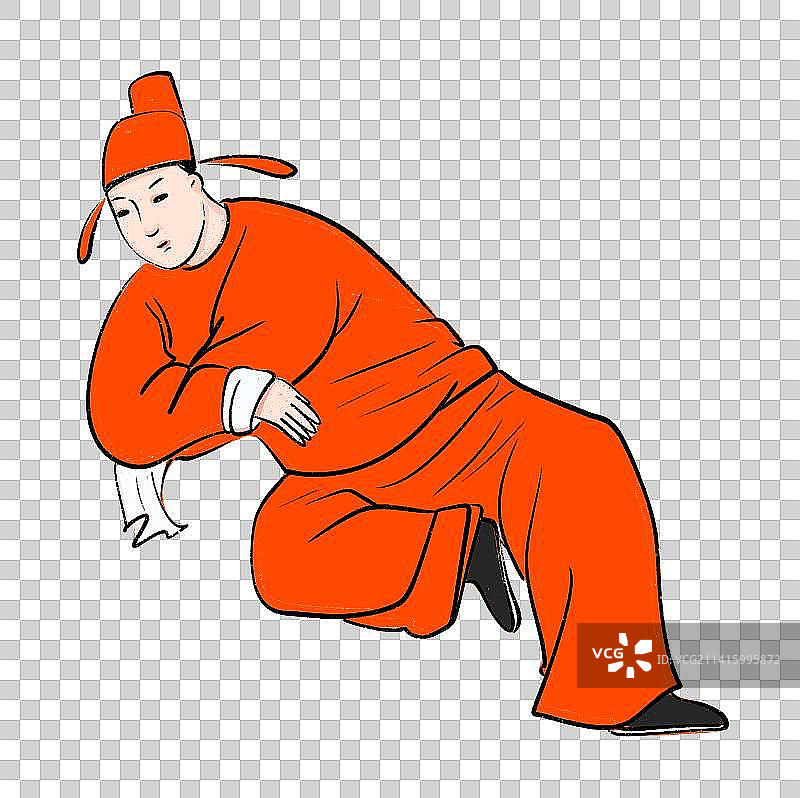 状元中国风古典风格中国画人物元素文学艺术插图图片素材