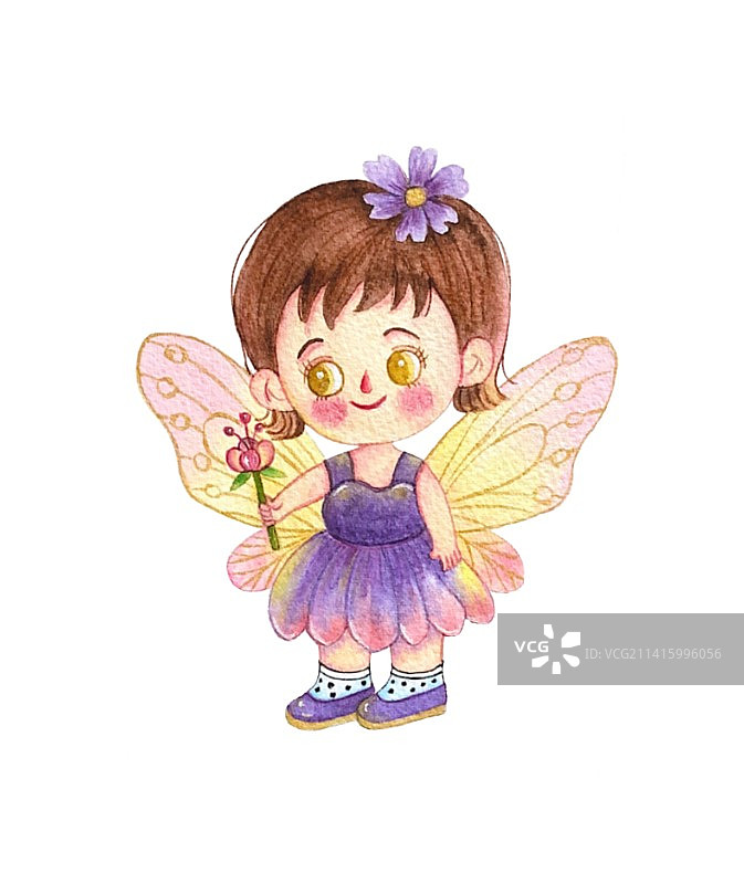 手拿魔法棒的小仙子图片素材