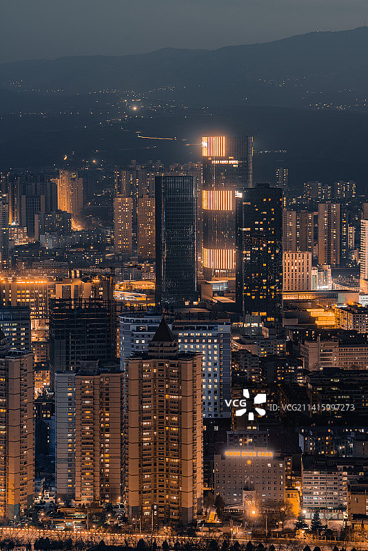 兰州城市傍晚景色图片素材