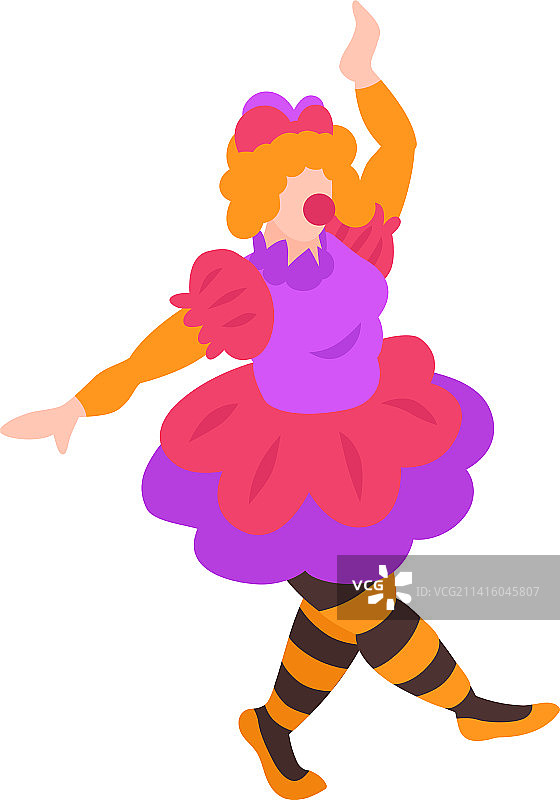 马戏团女小丑组合图片素材