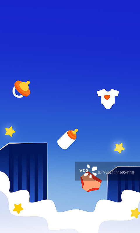 卡通手绘母婴插画图片素材