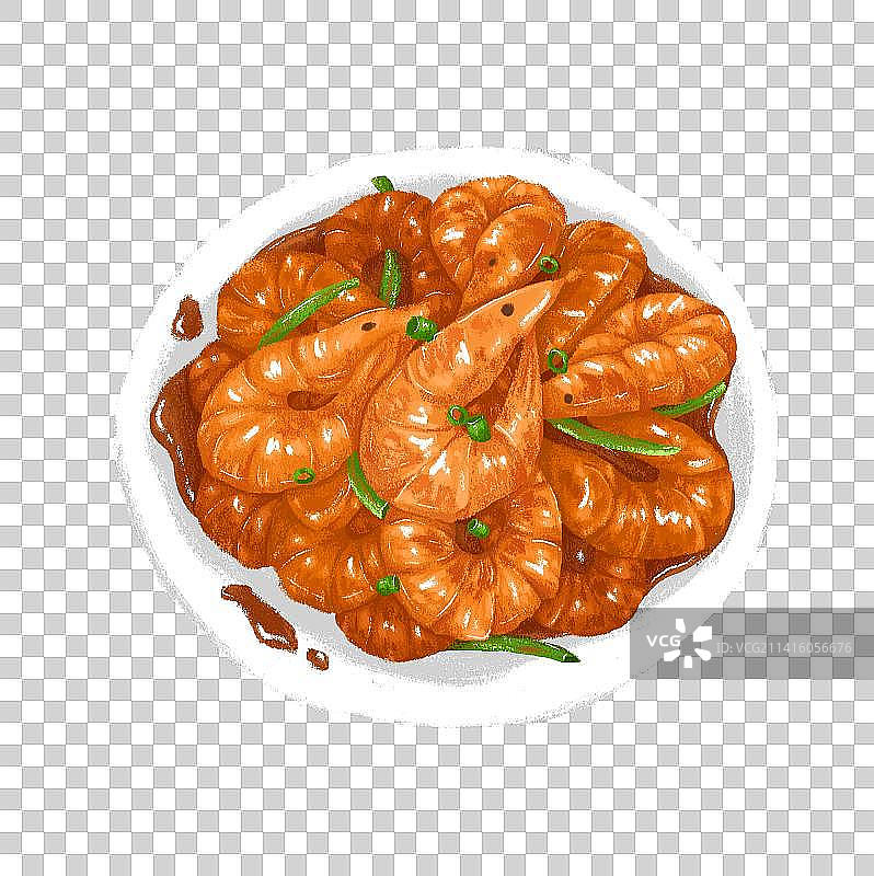 年夜饭之油焖大虾图片素材