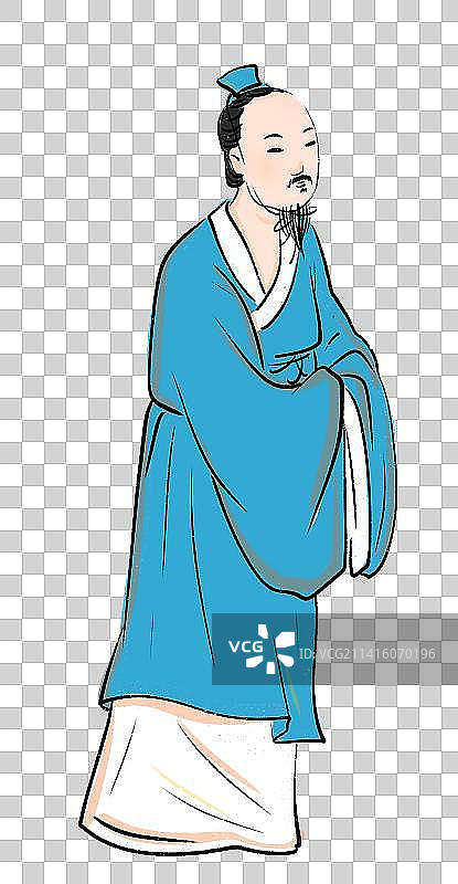中国风古典风格中国画人物元素文学艺术图片素材