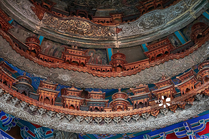 隆福寺藻井局部图片素材