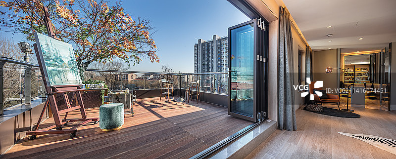 别墅露台图片素材