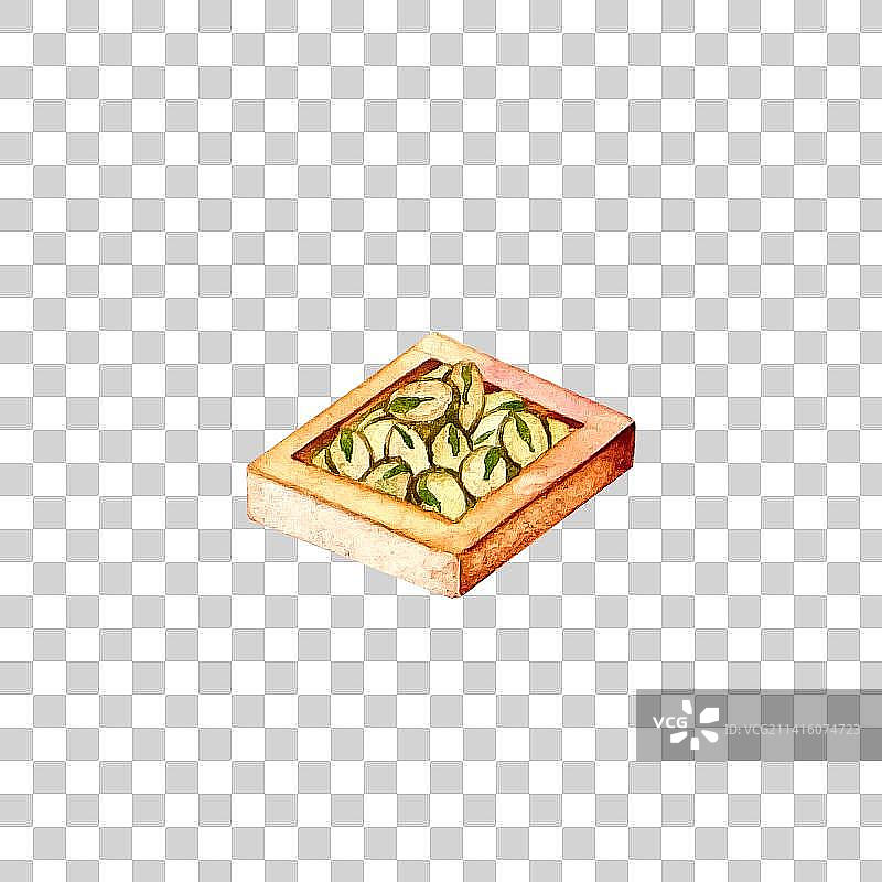 新年除夕围炉煮茶年货果盘糕点插画图片素材