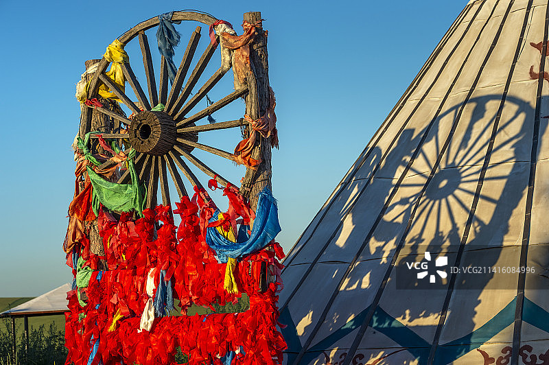 呼伦贝尔草原-金帐汗蒙古部落图片素材