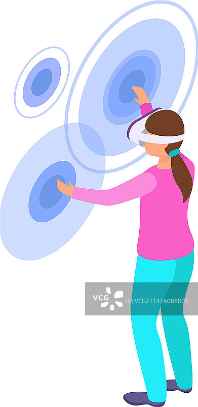 VR触控2.5D合成图图片素材