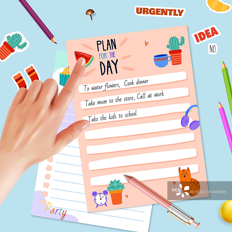 逼真的计划表背景图片素材