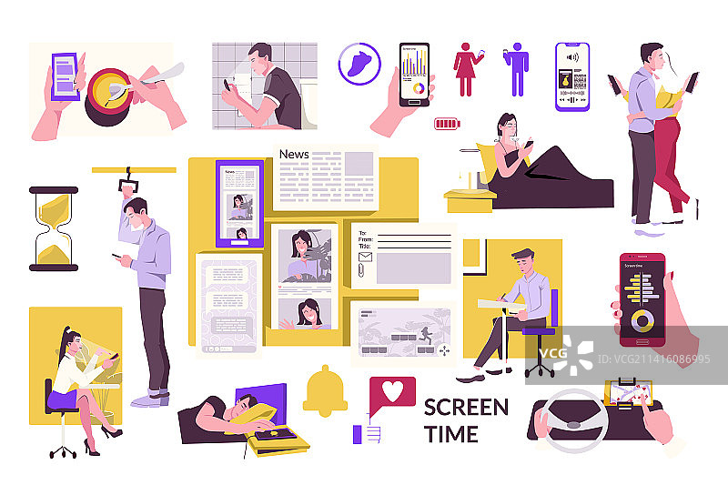 屏幕使用时间设置图片素材