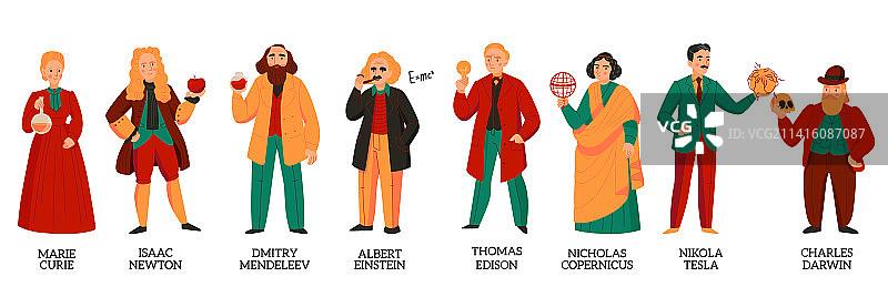 伟大的科学家们图片素材