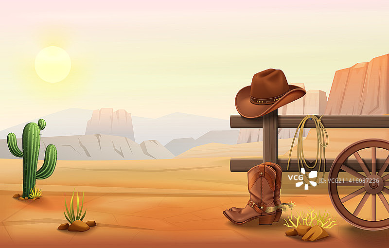 狂野西部户外场景图片素材