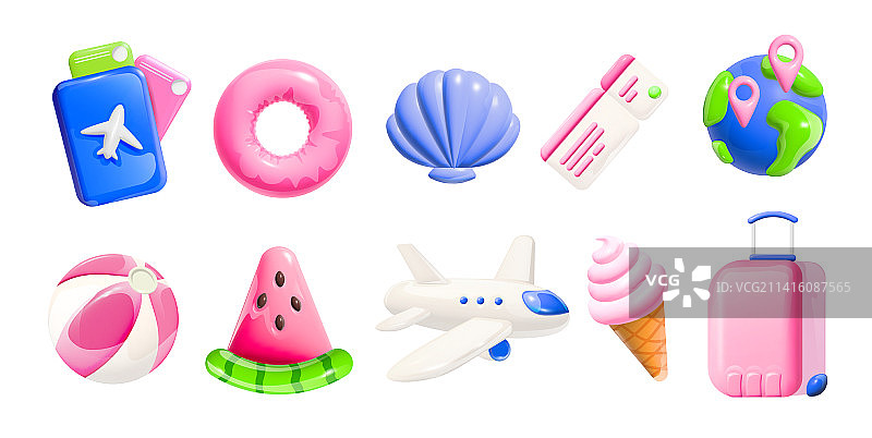 夏季卡通合集图片素材