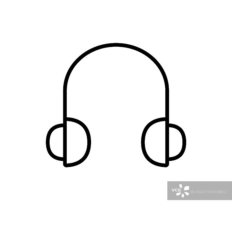 耳机图标或收听图标图片素材