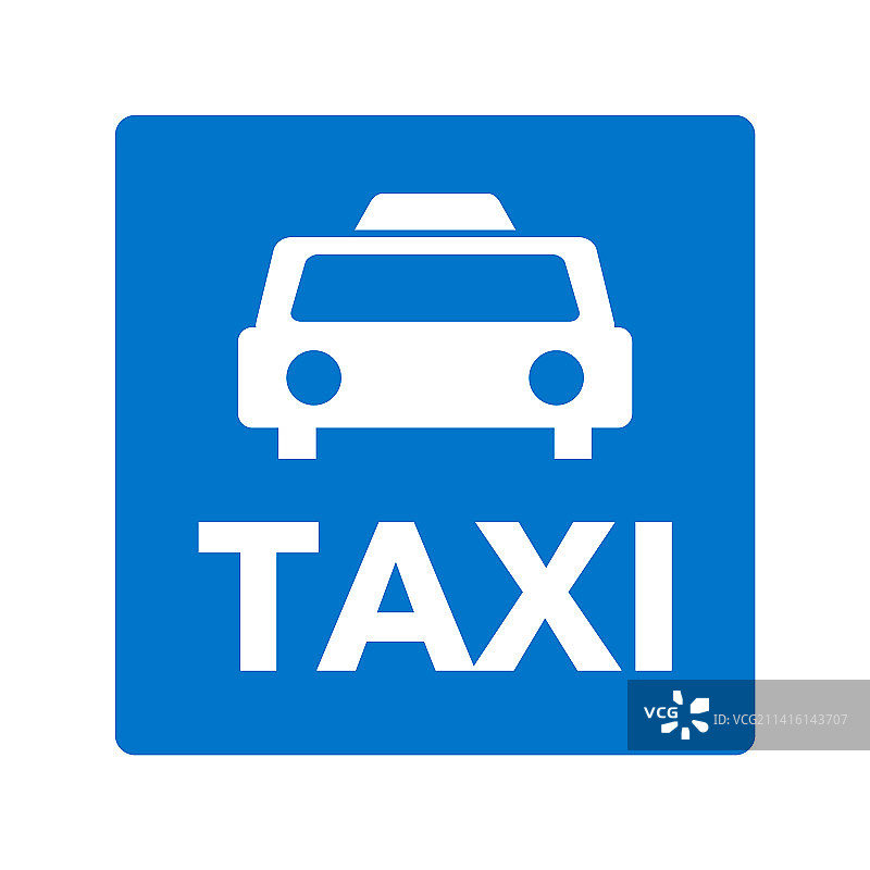 出租车图标和出租车标志图片素材