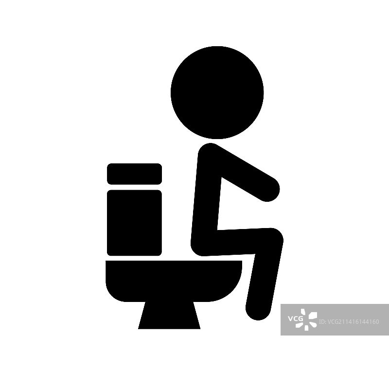 厕所或浴室小便标志图片素材