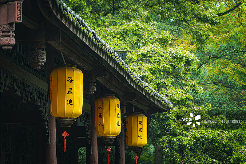 罨画池秋图片素材