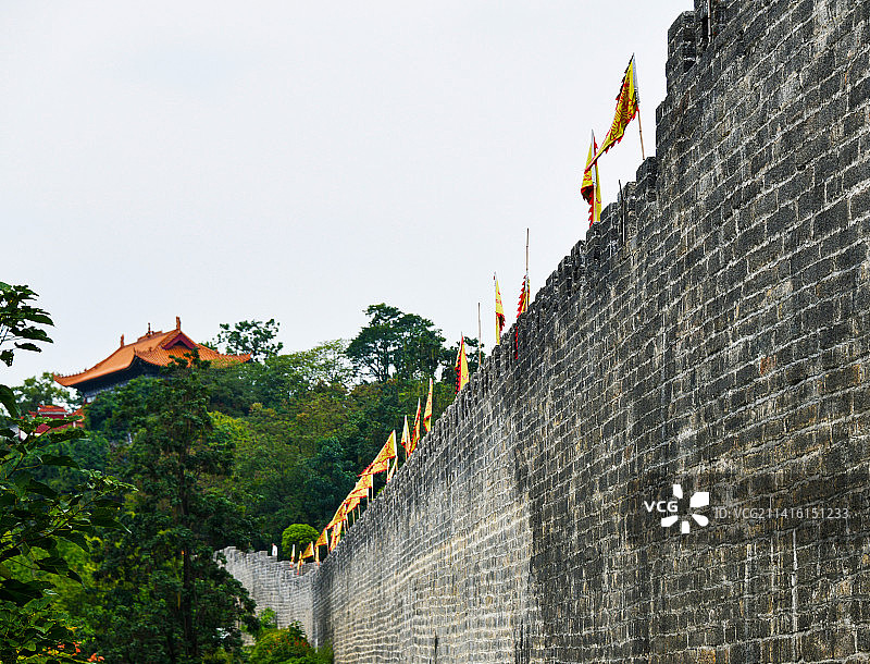 贵州省黔南布依族苗族自治州福泉市，福泉古城墙图片素材