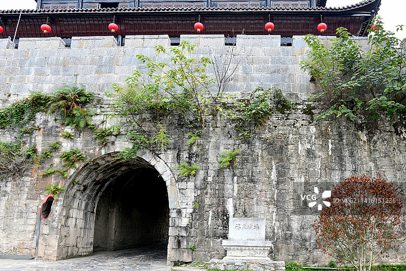 贵州省黔南布依族苗族自治州福泉市，福泉古城墙图片素材