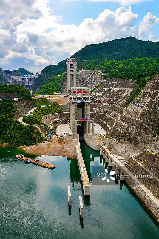 贵州省遵义市余庆县，构皮滩水电站风光图片素材