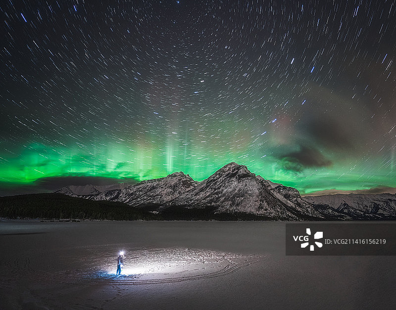 探索北面极光图片素材