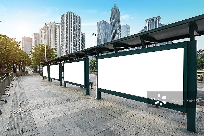 公交站广告牌图片素材