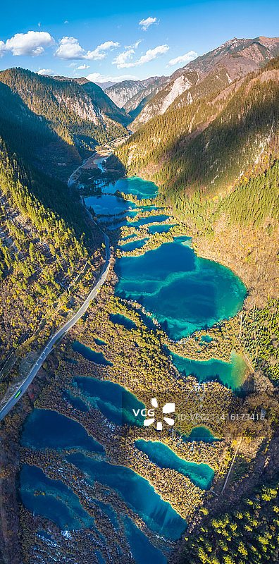 四川九寨沟树正群海的秋天图片素材