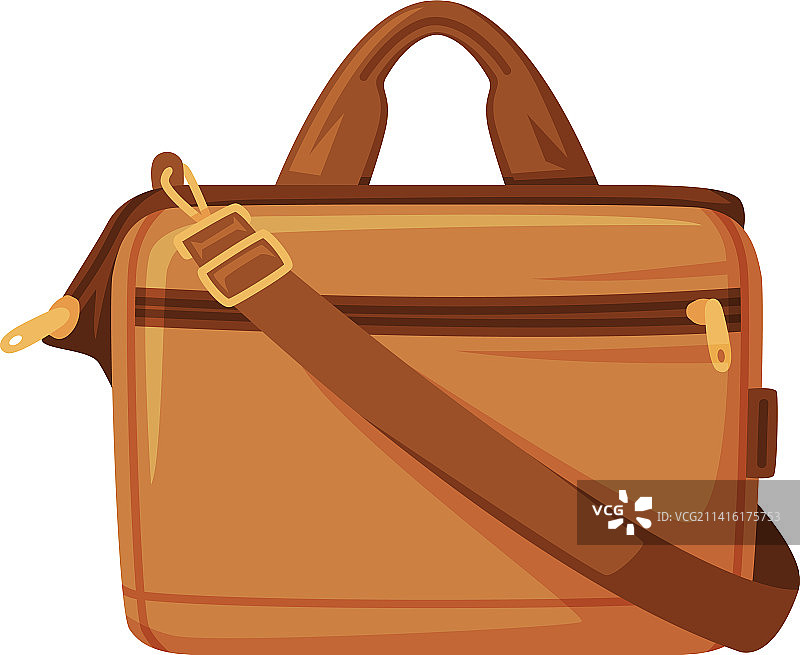 棕色皮革手提拉杆旅行包图片素材