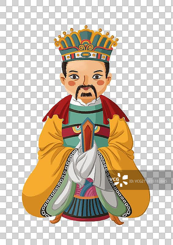 春节年俗小年灶王爷国风吉祥插画图片素材