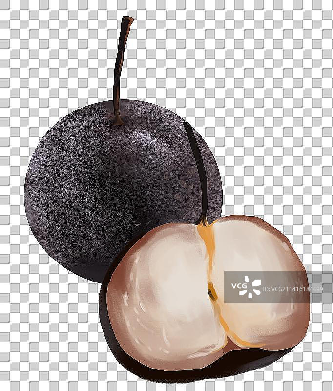 东北冬季特色果品水果冻梨梨子元素插画图片素材