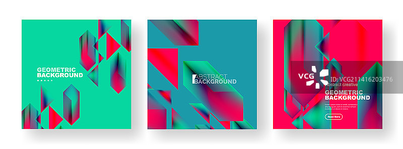 一套抽象几何海报图片素材