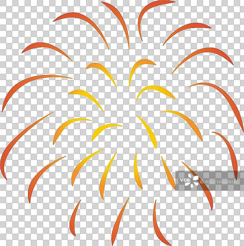 金色花朵烟花的特写镜头矢量图片素材