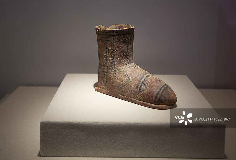 彩陶靴，新石器时代，国家博物馆图片素材