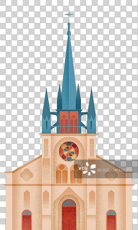 洋泾浜圣若瑟堂-上海地标系列图片素材