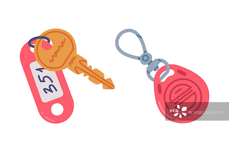 挂在钥匙链上的钥匙小饰品图片素材