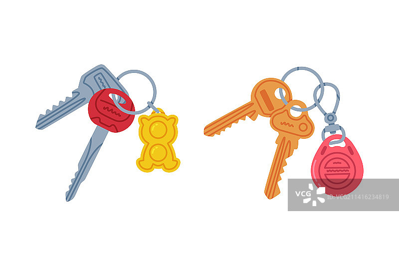 挂在钥匙链上的钥匙小饰品图片素材