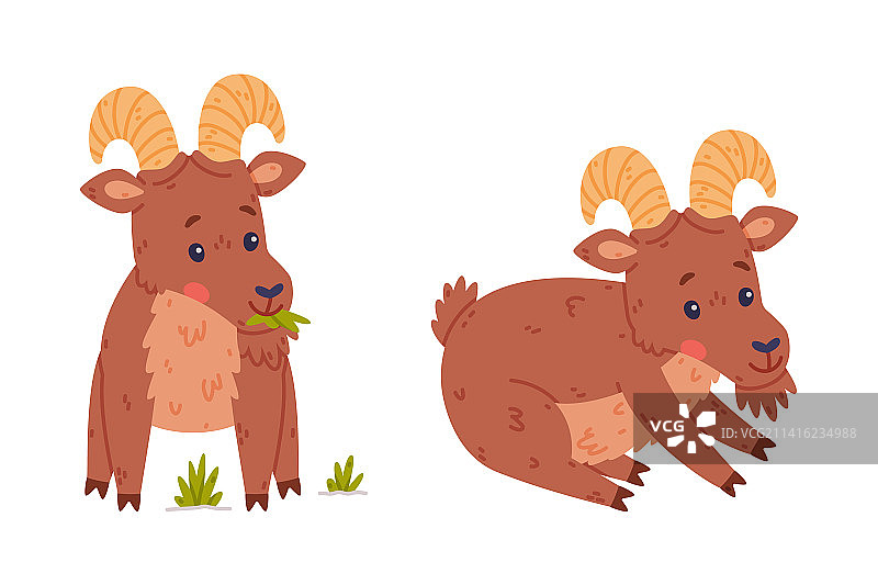 作为有角野山羊的乌里亚尔角色图片素材